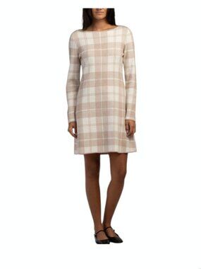 NWT Tahari double knit plaid mini dress size medium